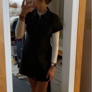 Black Denim Short Sleeve dress